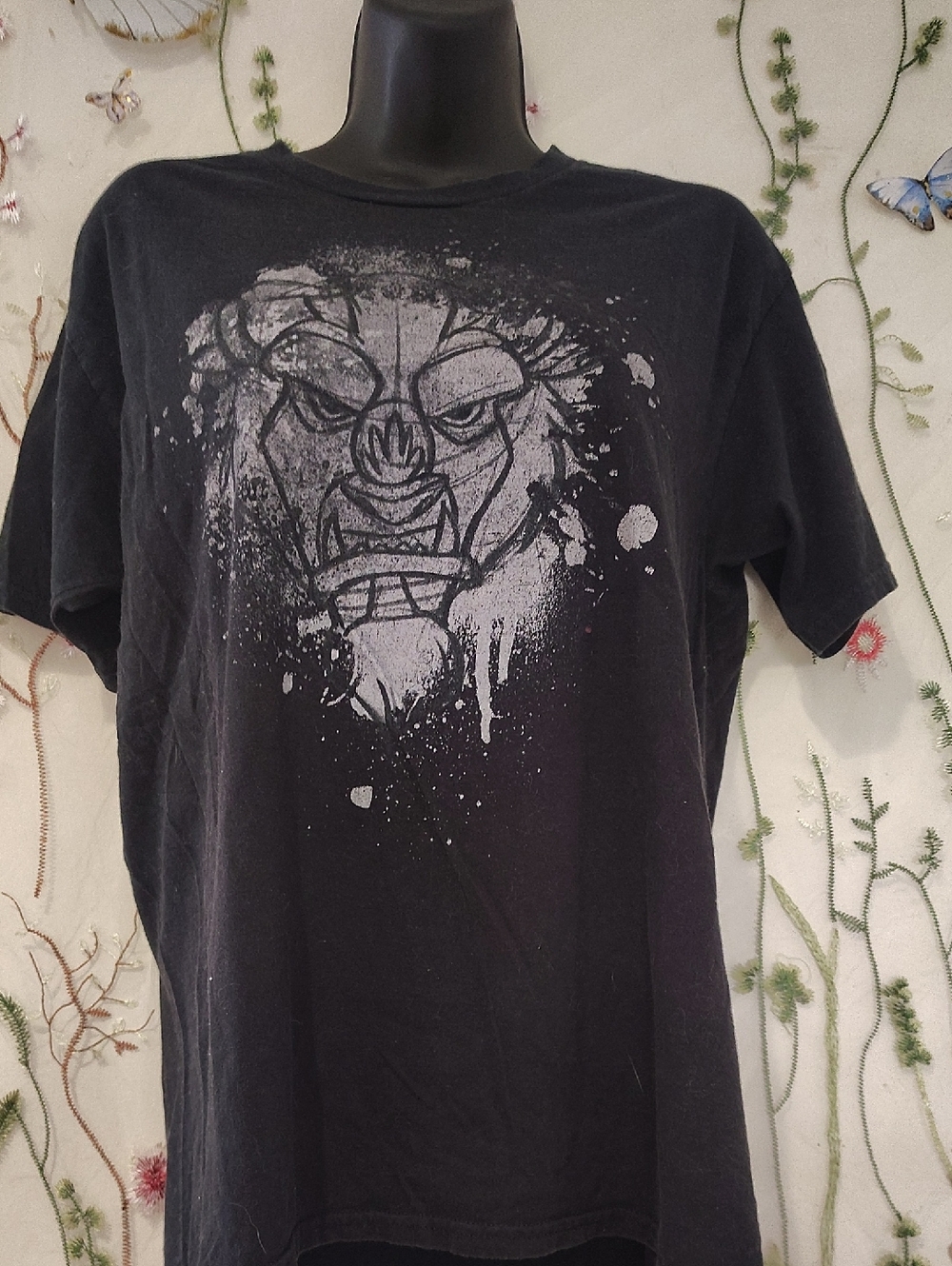 Disney Black Short-Sleeve Tee  Grey Beauty And The Beast Graphic